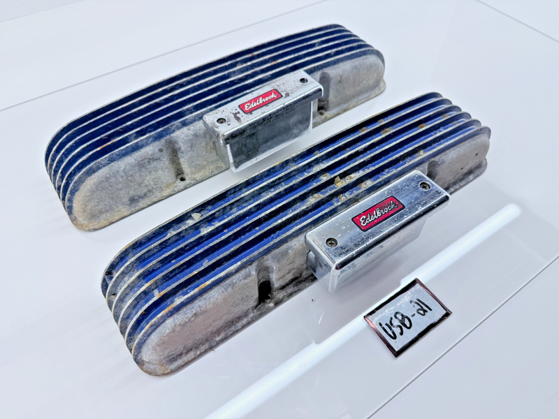 CAL CUSTOM FINNED ALUMINUM VALVE COVERS  283 327 SBC CHEVY 40-2000 U5B-21