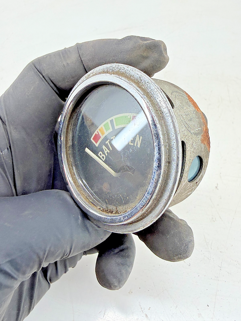 Vintage 1950s - 1960s Hot Rod Stewart Warner Batt Gen Charge Gauge 821182 C39-55