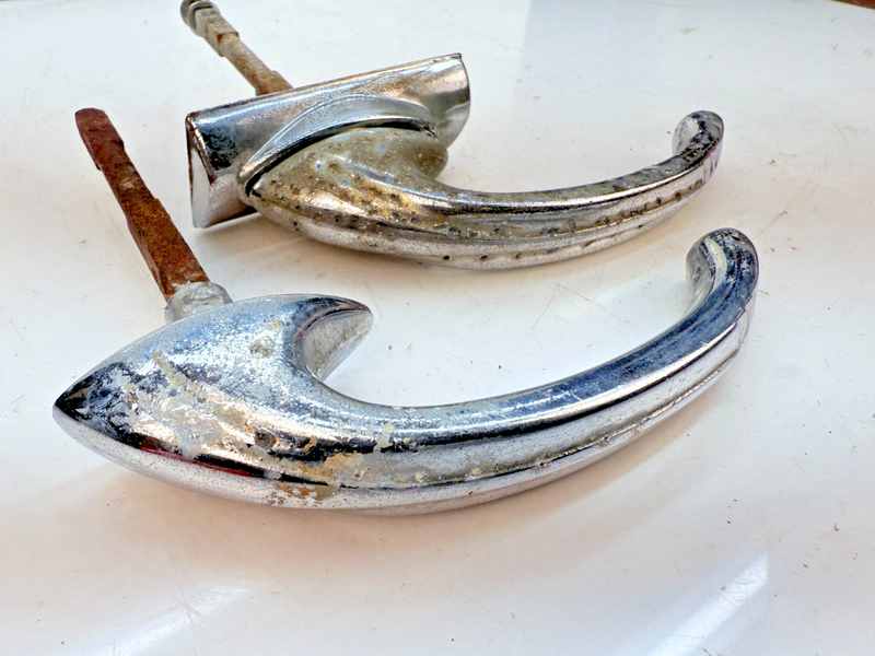 OEM 1941 1942 Dodge CHROME PAIR Exterior Door Handle B79-29