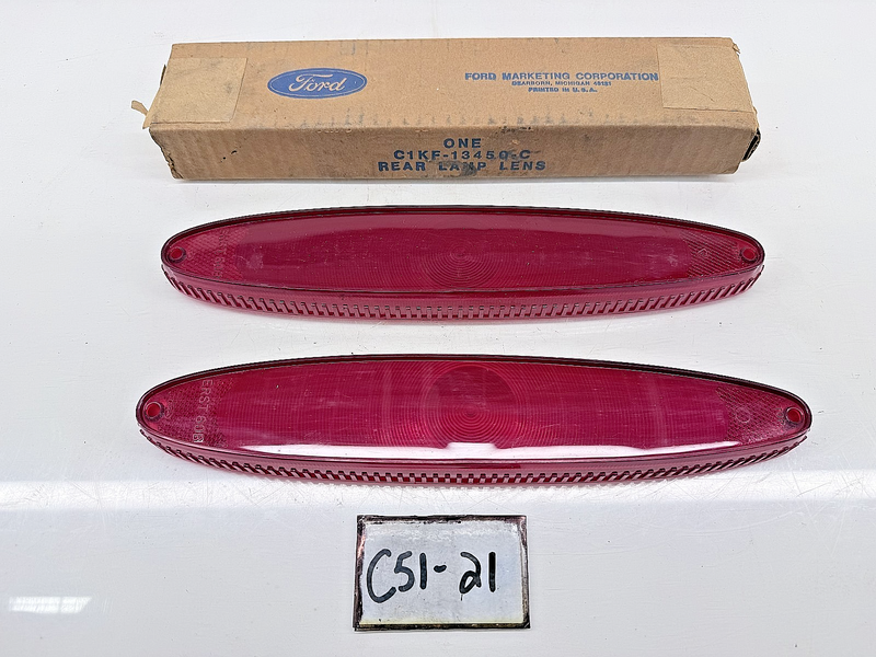 NOS 1960 - 1961 Mercury Comet PAIR of Taillight Lens C1KF-13450C C51-21