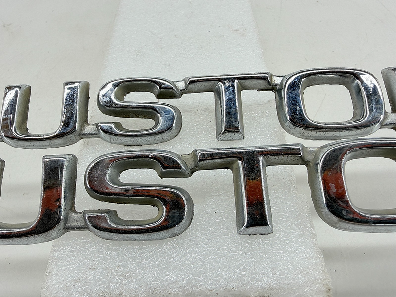 OEM 1980 - 1986 Ford F150 F250 F350 Custom Name Plate Emblems E0TB-16B114-CC E9