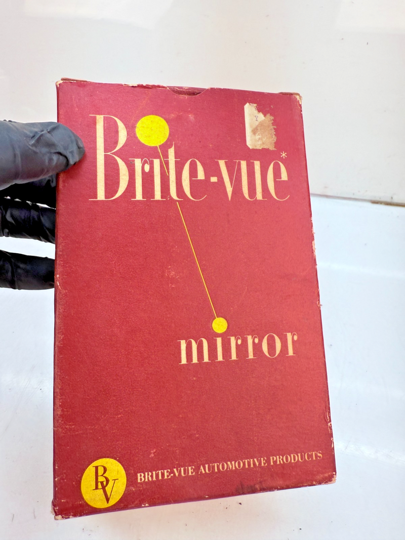 NOS Vintage 1960's Brite Vue Model 4314 Clamp On Mirror 4.5" Round B83-41