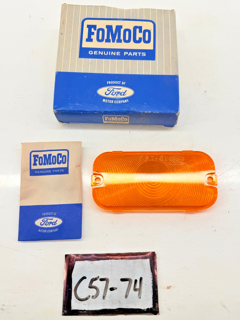 NOS 1961 1962 1963 1964 Ford Galaxie Amber Parking Light Lens C4OZ-13208A C57-74