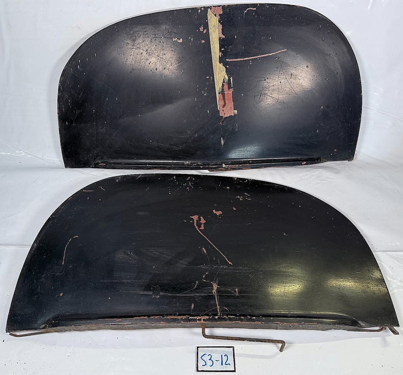 Vintage 1930s - 1940s Pair Teardrop Car Truck Fender Skirts Ford Chevrolet S3-12