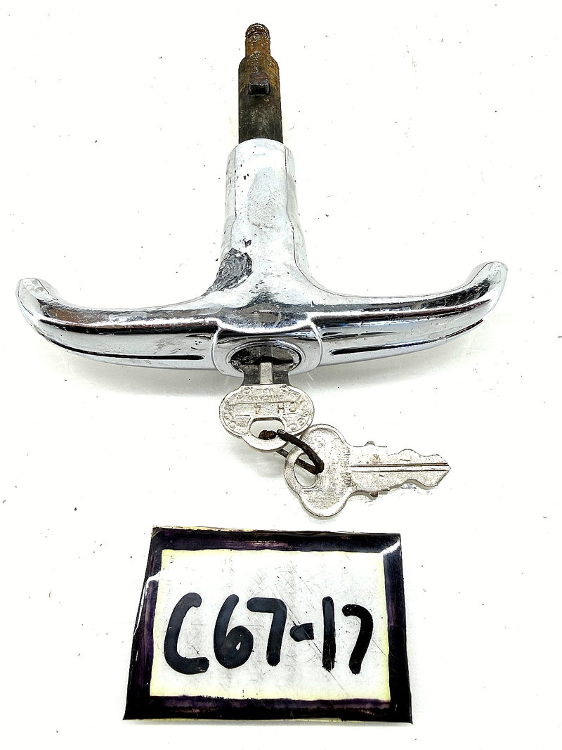 Vintage OEM GM 1946 1947 1948 Oldsmobile Trunk Handle w/ Keys C67-17