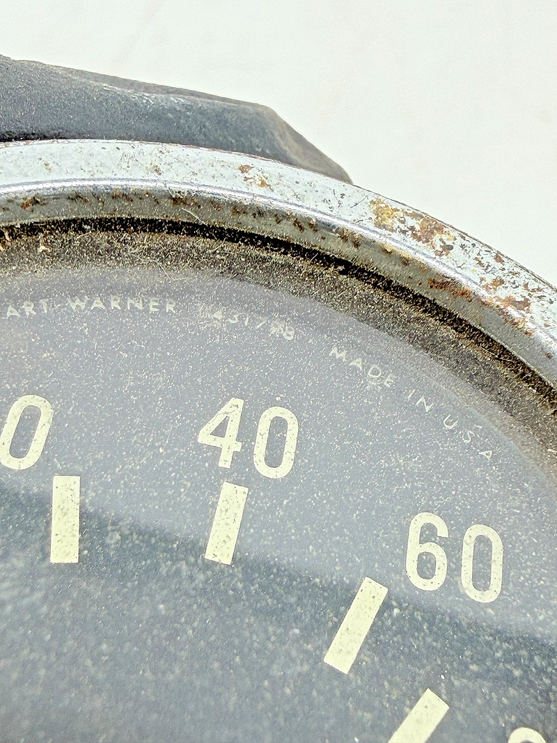 Vintage 1950 -60s Hot Rod Stewart Warner Oil Pressure Gauge 80 PSI 431798 C39-43