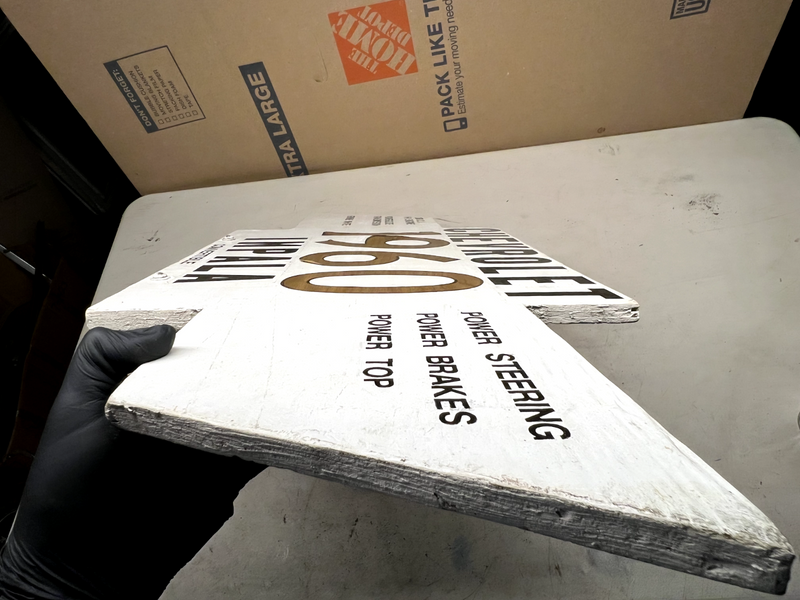 1959 1960 1961 1962 Chevy Impala Homemade Car Show Sign 238ci U5B