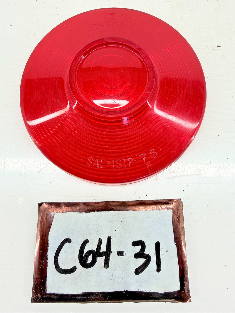 NOS 1975 Ford Red Tail Lamp Lens SAE-ISTP-75 C64-31