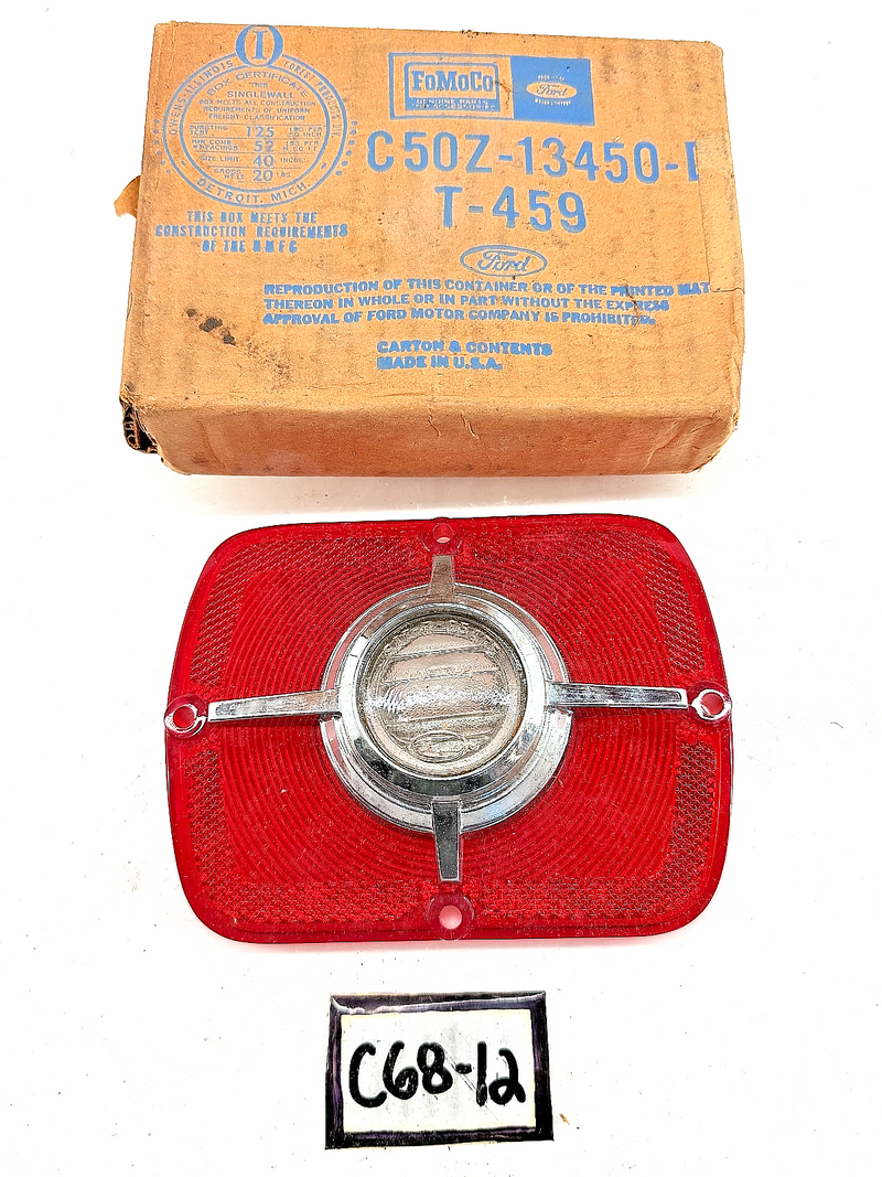 NOS 1965 FORD FAIRLANE 500 WAGON TAIL LIGHT LENS C5OZ-13450-D C68-12