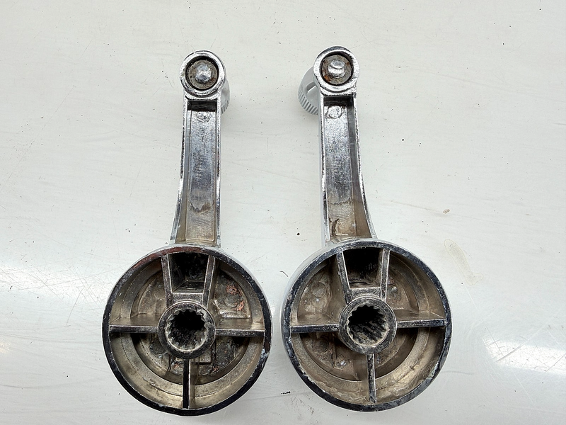 OEM 1965 1966 1967 Ford Mustang Chrome Interior Window Cranks C67-89