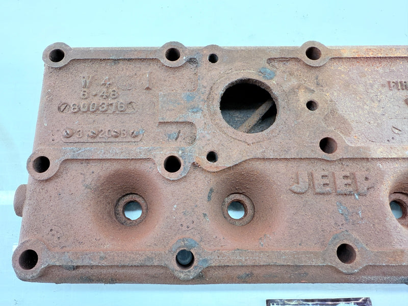 OEM Jeep Willys CJ2A CJ3A L-134 Cylinder Head MB? GPW? L134 800316 W4 WWII U1B-4