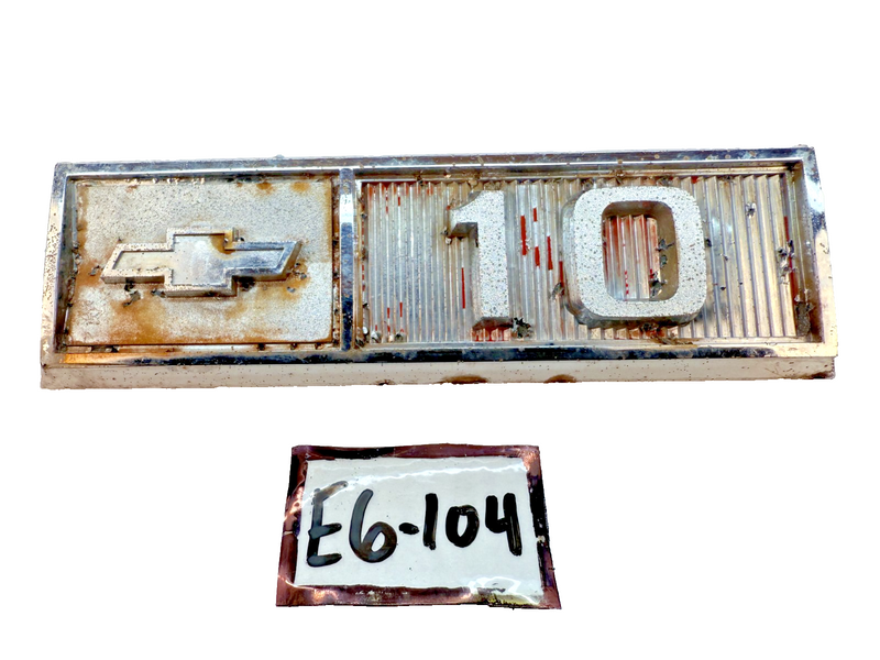 OEM 1965 Chevy Truck C10 Side Emblems 3856094 Chevrolet Half Ton E6-104