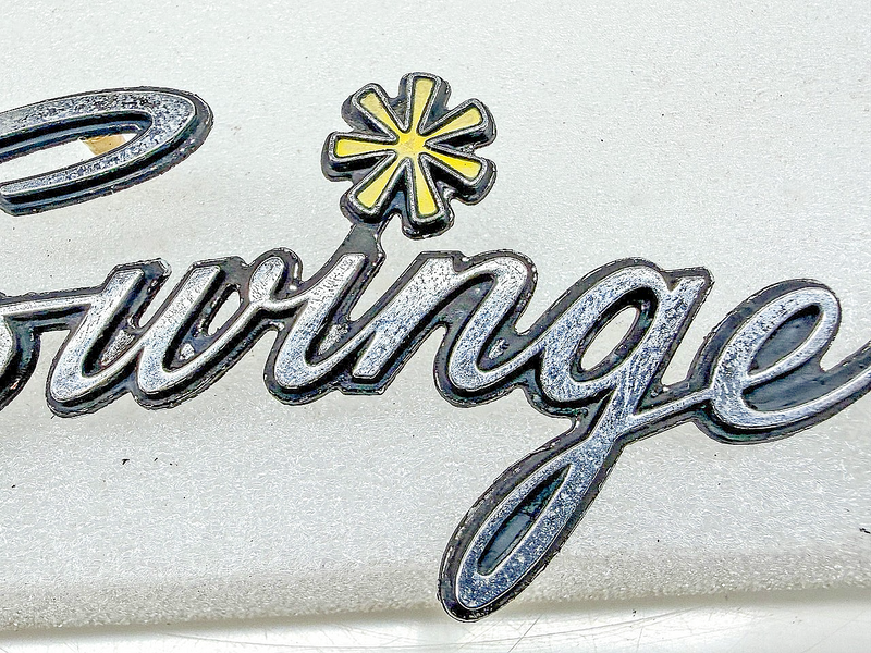 OEM 1970 - 1975 DODGE DART SWINGER TRUNK EMBLEM MOPAR 3446102 E10-40