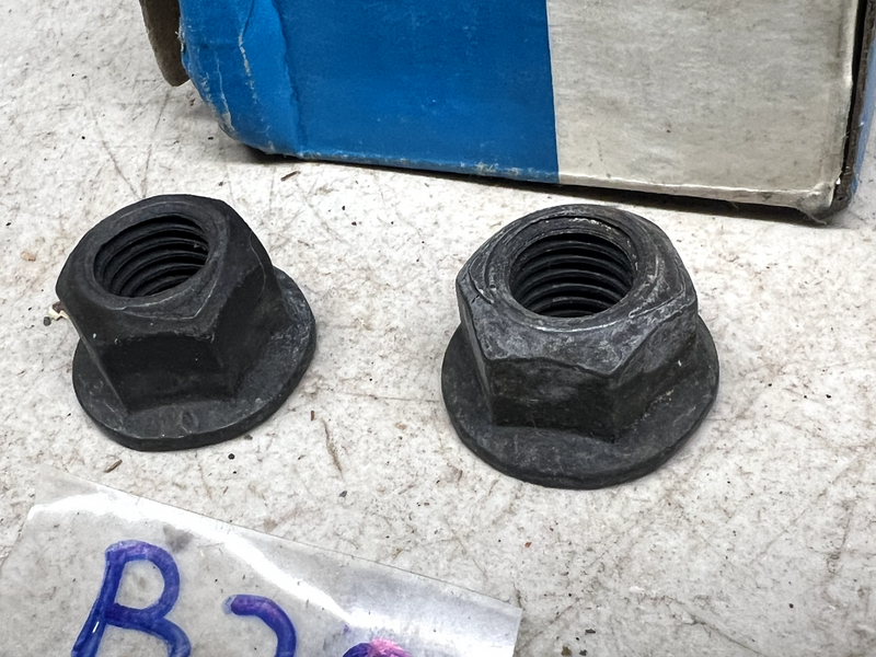 (2) NOS FORD BOX "NUT" HEX FLANGE, PART N800526-S100 B28-62