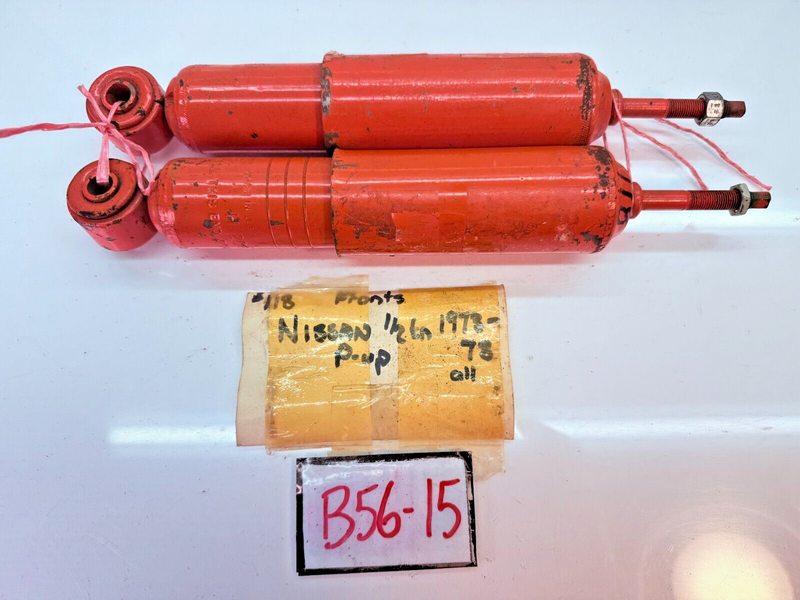 NOS VINTAGE PAIR FRONT Shocks 1973 - 1978 NISSAN PICKUP 1/2 TON B56-15