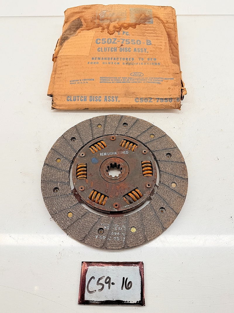 NOS 1965 Ford Mustang Falcon Fairlane Clutch Disc Assembly C50Z-7550-B C59-16
