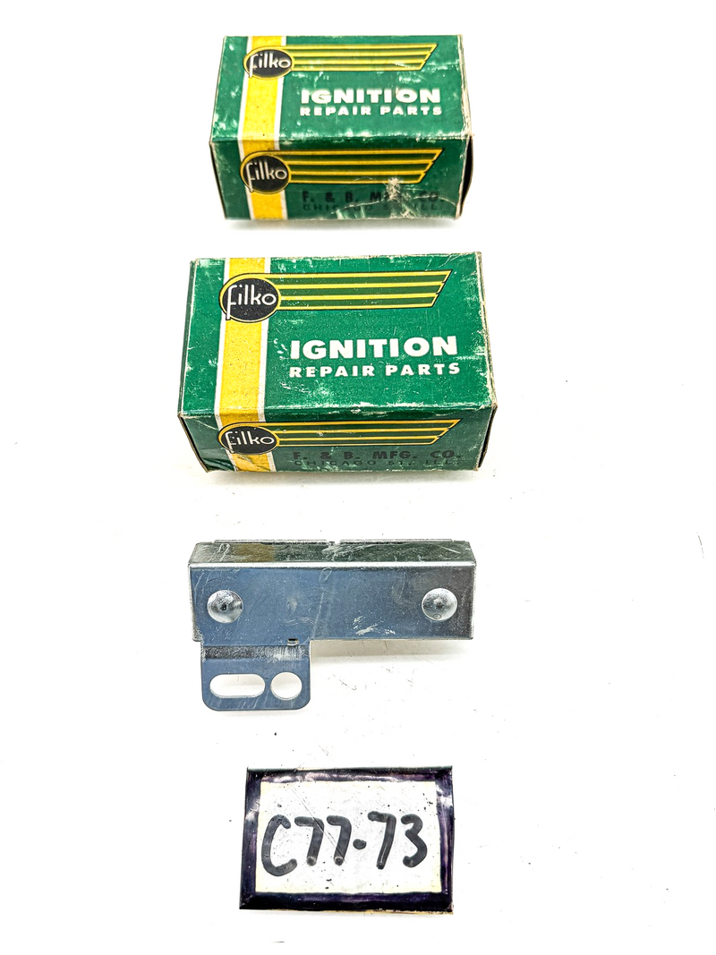 (2) NOS 1956 - 1962 FORD CHEVY IGNITION BALLAST RESISTOR FILKO AR.15 C77-73