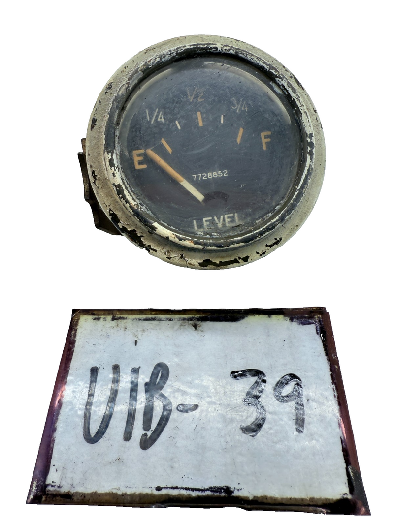 Stewart Warner Fuel Gauge Willys M38A1 Jeep G758 7728852 418211 SW 505-C C38-39