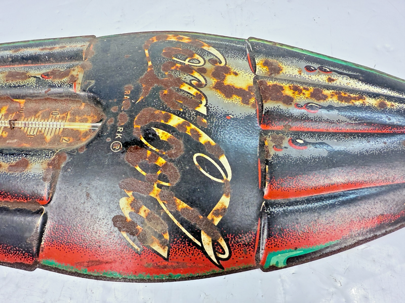 VINTAGE LARGE 29” COCA COLA EMBOSSED BOTTLE THERMOMETER SIGN 1960 - 1970’s