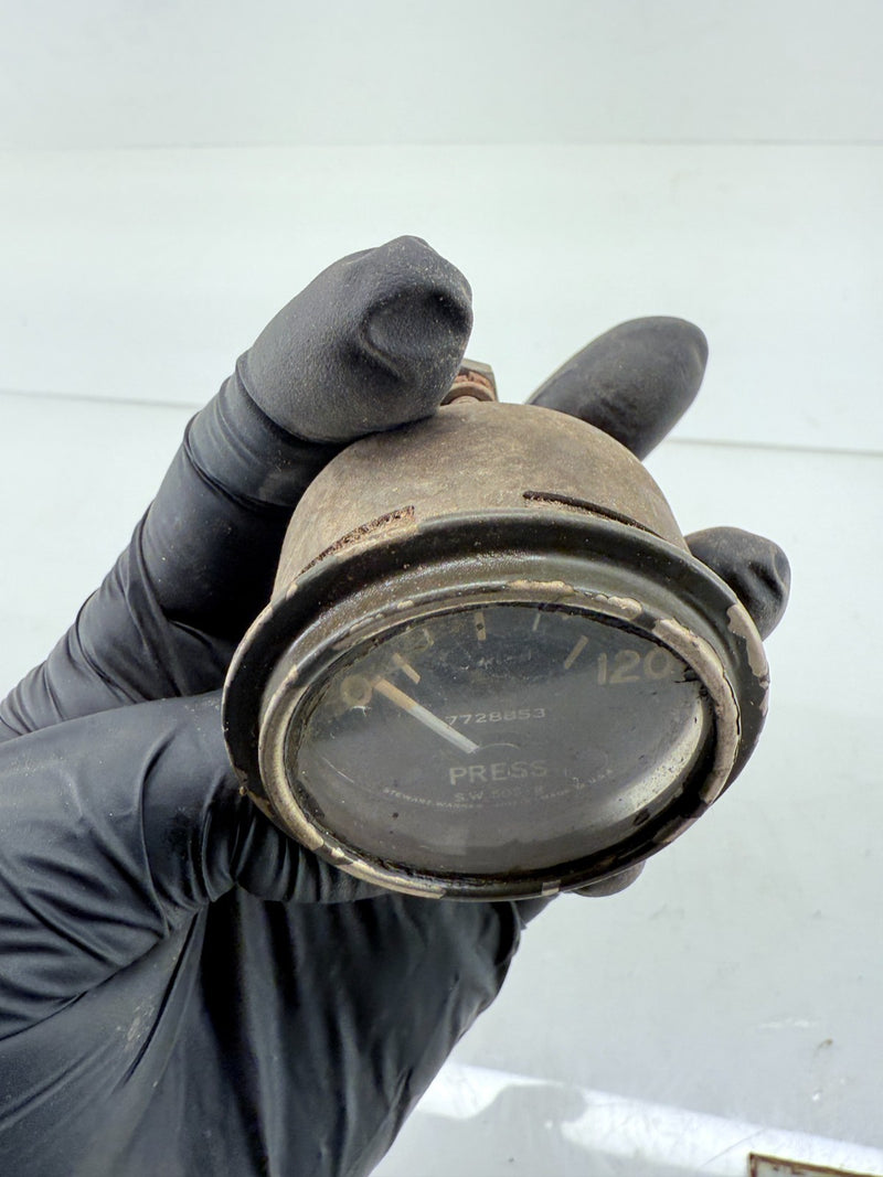 OEM Willys Jeep MB FORD GPW Stewart Warner Oil Pressure Gauge 7728853 C38-35