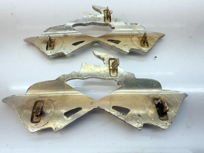 Original 1960 Impala Pair Impala X Cross Flags Quarter Emblem Badges 60 B32-310