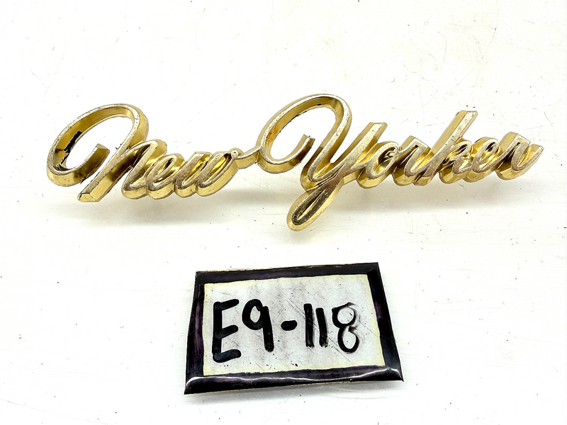 OEM 1968 CHRYSLER NEW YORKER GOLD METAL EMBLEM 2183603 E9-118