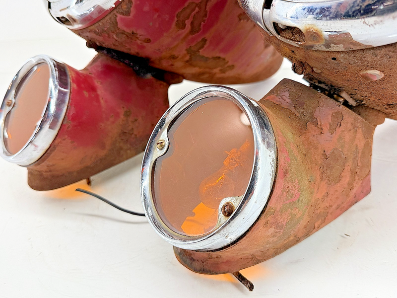 OEM 1938 - 1946 American LaFrance 500 600 Fire Truck Bullet Headlights Rat Rod