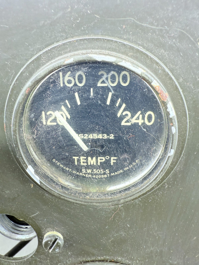 Original Jeep Willys Kaiser M38 Instrument Panel Gauge Speedometer Cluster C37-8