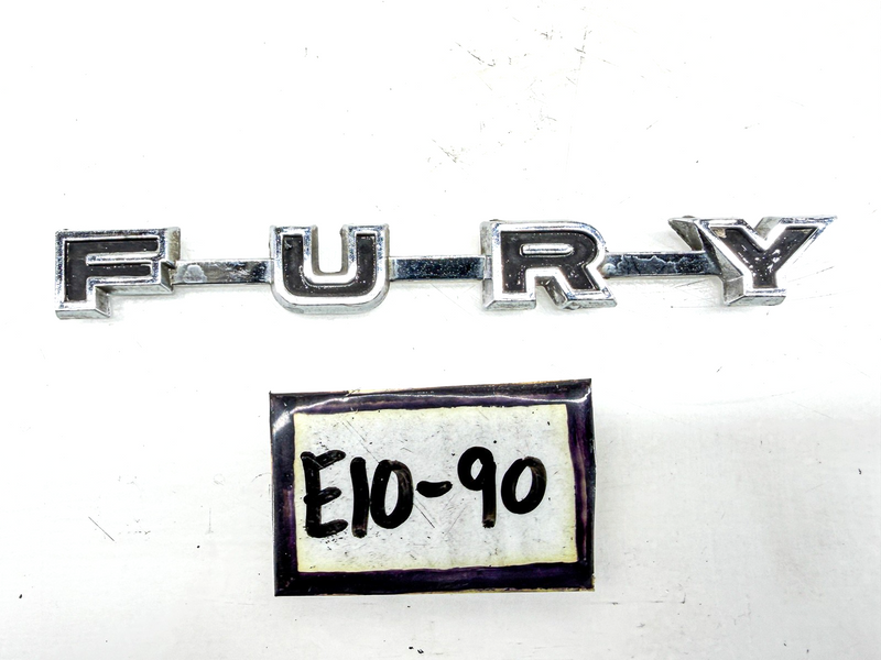 OEM 1965 1966 PLYMOUTH FURY FENDER LETTER EMBLEM MOPAR 2483444 E10-90