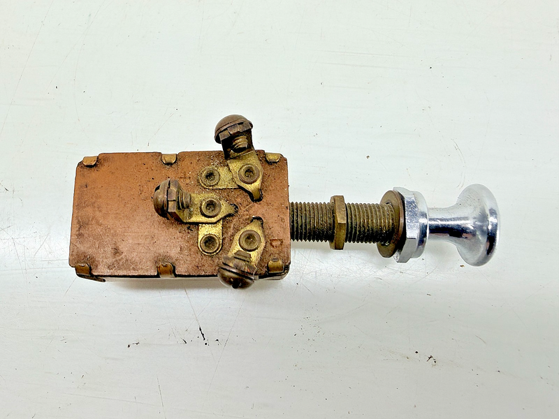 Vintage Push-Pull 3 Way Headlight Switch Chrome Knob 1930s 1940s Ford C67-175