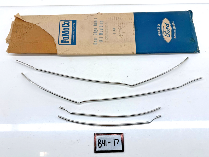 NOS 1968 1969 Fairlane 500 Torino DOOR EDGE GUARDS KIT 4DR C80Z-5420910-A B41-17