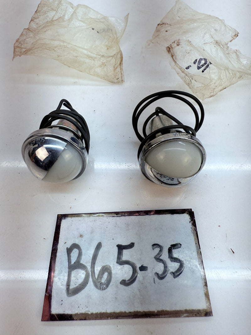 NOS SAE-L-74-JEC PAIR OF License Plate Light Lens BULBS B65-35