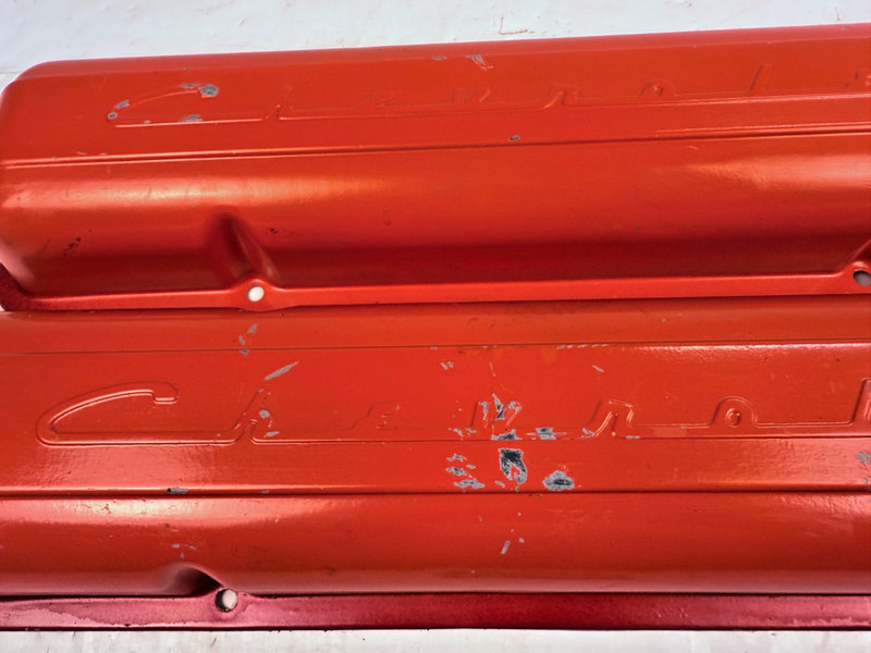 OEM 1959 -1968 Chevy Corvette Impala Nova 283 327 Valve Covers Script 1960 B48-7