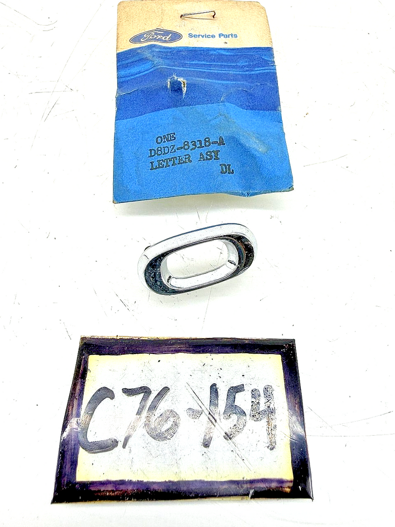 NOS 1978 - 1983 FORD FAIRMONT CHROME LETTER O D8DZ-8318-A C76-154