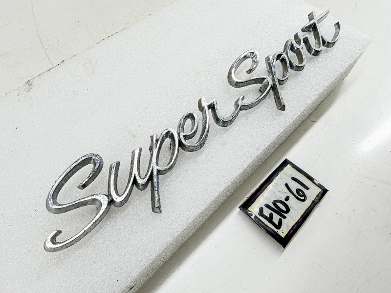 OEM 1965 1966 CHEVY IMPALA SUPER SPORT SCRIPT EMBLEM 3866070 E10-61