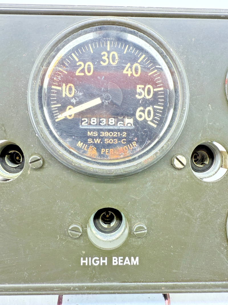 Original Jeep Willys Kaiser M38 Instrument Panel Gauge Speedometer Cluster C37-8