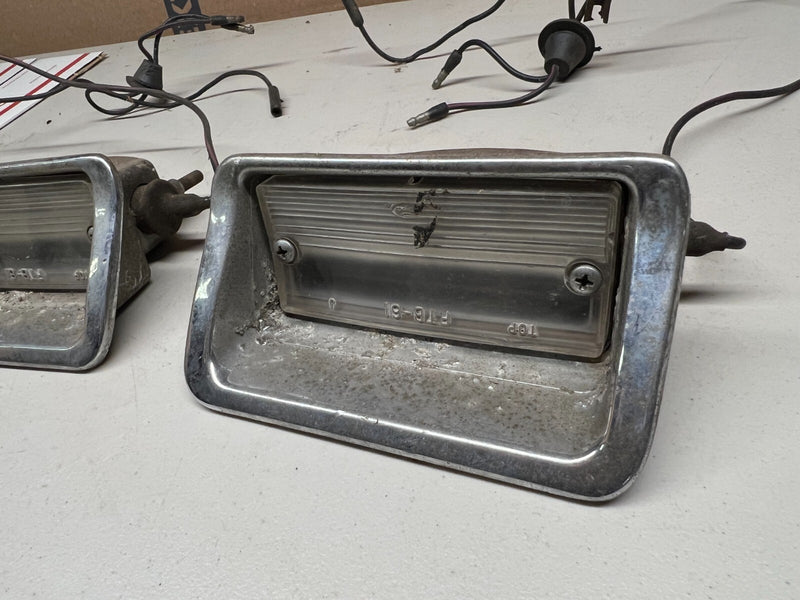 FORD THUNDERBIRD REAR BUMPER BACKUP LIGHT HOUSINGS 1961-1963 OEM U1A-B3