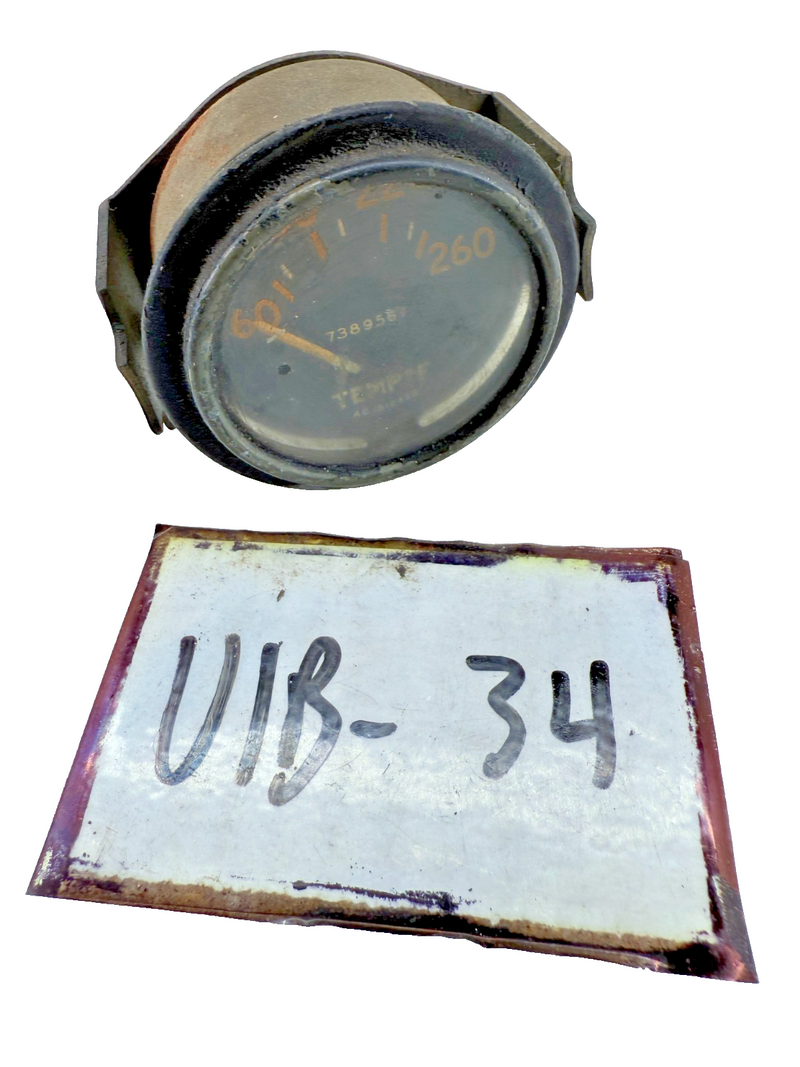 OEM Willys Jeep MB FORD GPW Stewart Warner Temperature Gauge 7389567 C38-34