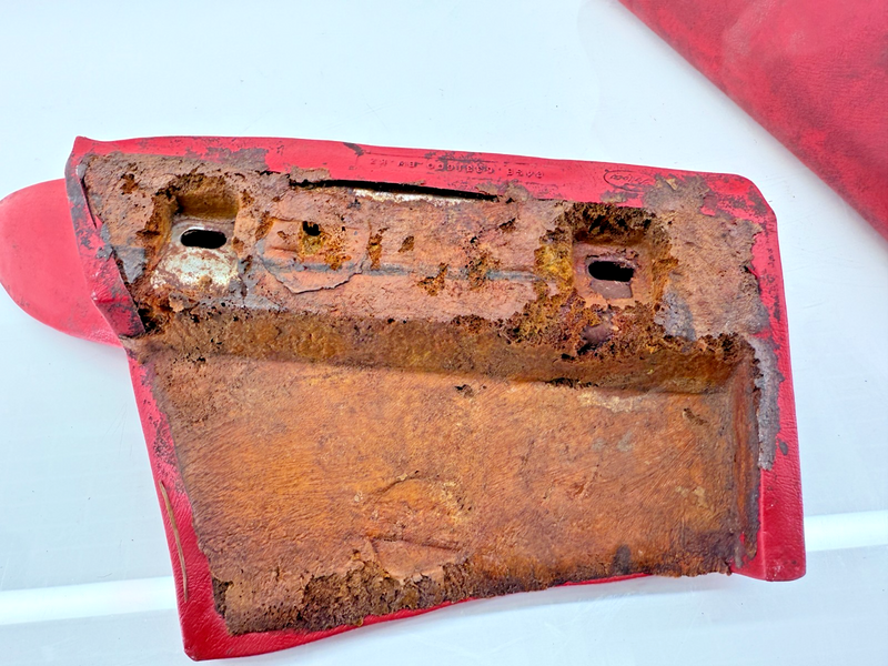 OEM 1964 1965 Thunderbird Landau Convert RED INTERIOR REAR ARM REST PADS C32-32