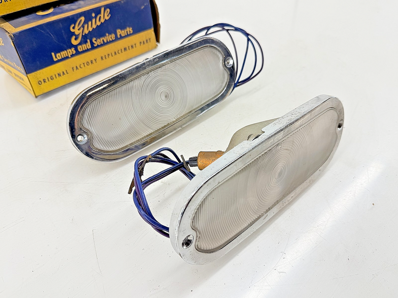 NOS 1954 Chevy Belair 210 150 PAIR Parking Light Lamp Assembly GUIDE FI-54 C73-3