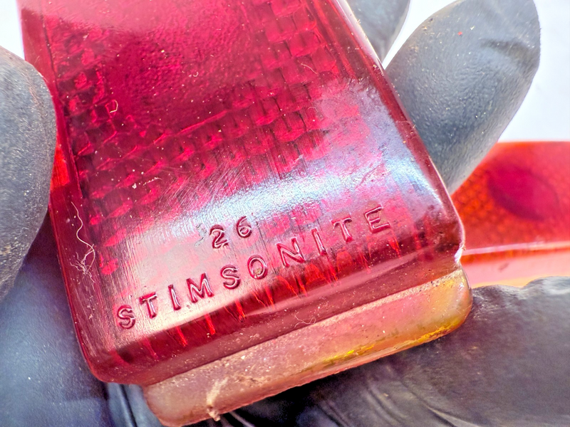 OEM 1941 Ford Duo Lamp PAIR Tail Light Lens #11A Passenger Glass B76-9