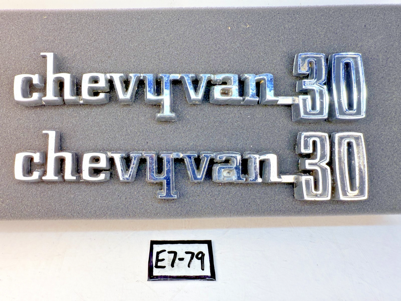 OEM 1971  1972 1973 1974 1975 Chevy Van 30 Fender Badge Emblems 3970873 E7-79