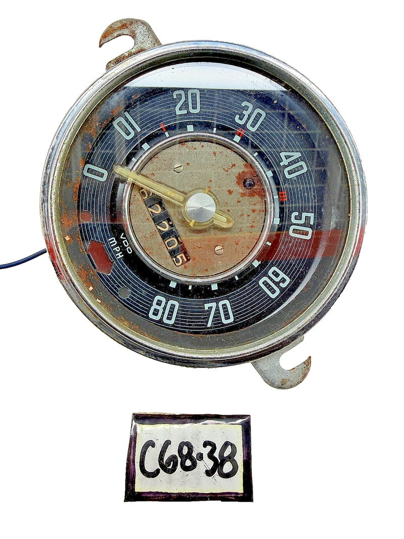 1955 - 1967 VW Beetle Bug Speedometer Gauge Cluster Vintage Aircooled 111957023B