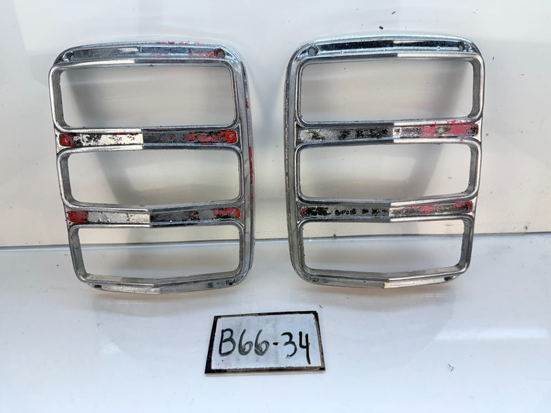 OEM Pair  1964 - 1966 Ford Mustang Tail Light Bezel LH RH C4ZB-13449-B 65 B66-34