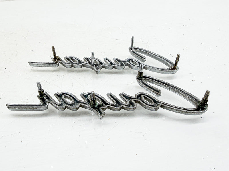 OEM 1971 1972 1973 MERCURY COUGAR SCRIPT EMBLEM PAIR D1WB-16098-AA E10-81