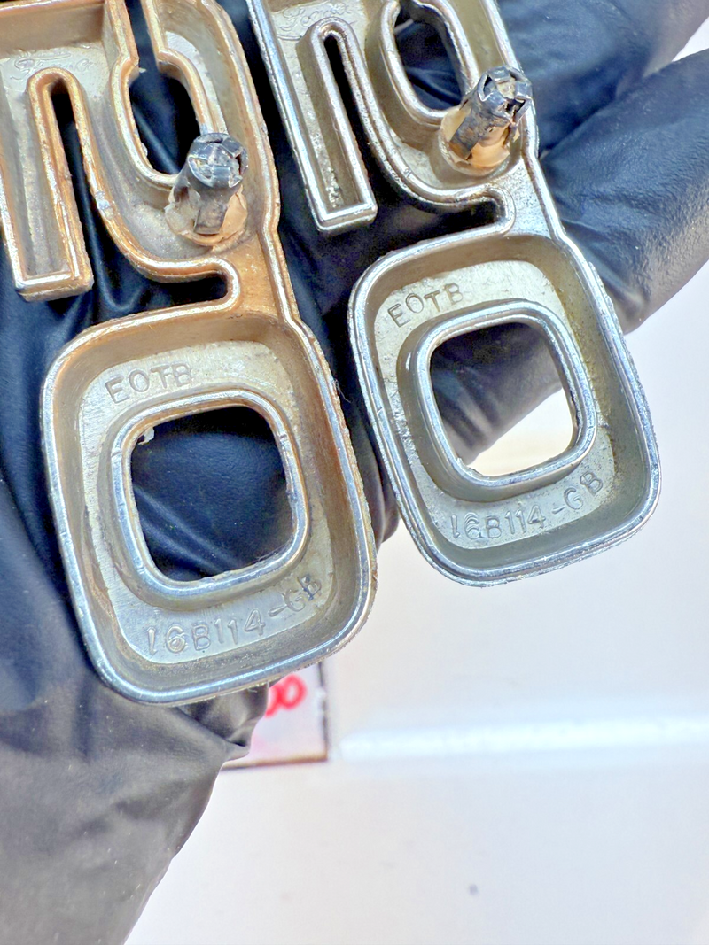 OEM 1980 1981 Ford Truck F250 Chrome Fender Emblems Badges Pair 80 81 B32-200