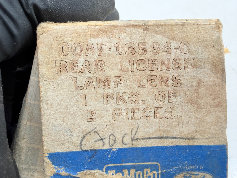 NOS 1960 - 1962 Ford Galaxie Fairlane License Plate Lamp Glass Lens C0AF-13564-A