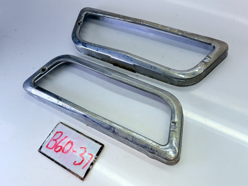 OEM 1960 Chevrolet Impala Parking Light Lamp Chrome Bezel Set 1853-39 60 B60-37