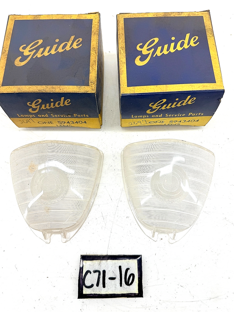 NOS 1953 Chevrolet Bel Air 150 210 Backup Light Lens Pair 5943404 C71-16