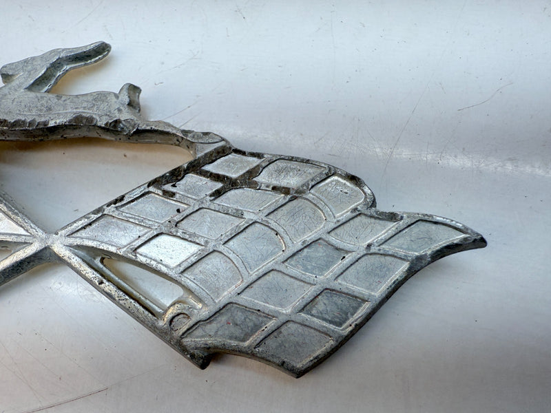 Original 1960 Impala Impala X Cross Flags Quarter Emblem Badge 60 E5-46